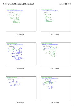 Solving Radical Equations (6