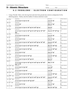 9 • Atomic Structure
