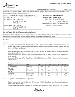 Divided Record Permit - Buffalo Trail Public Schools