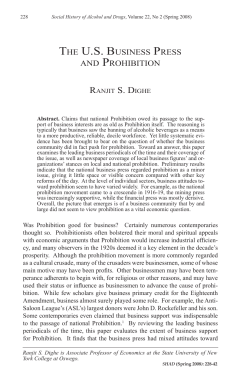 the us business press and prohibition
