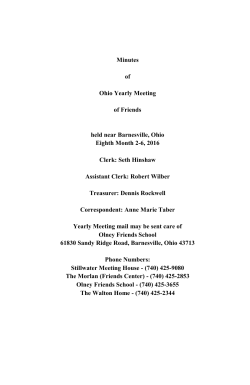 1 Minutes of Ohio Yearly Meeting of Friends held near Barnesville
