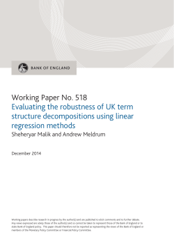 Working Paper No. 518 Evaluating the robustness of UK term