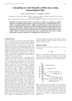 Calculating ice melt beneath a debris layer using meteorological data