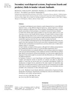 Secondary seed dispersal systems, frugivorous lizards and