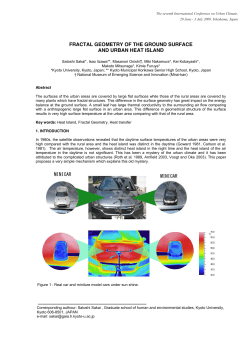 fractal geometry of the ground surface and urban heat island