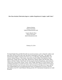 How Does Intrinsic Motivation Improve Auditor Skepticism in