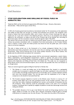 Stop the exploration and drilling of fossil fuels in the Adriatic Sea