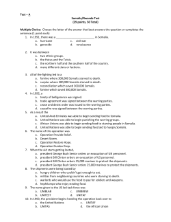 Test &ndash; A Somalia/Rwanda Test