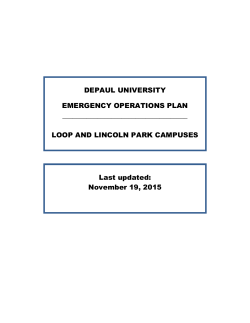 Emergency Plan - DePaul University Resources