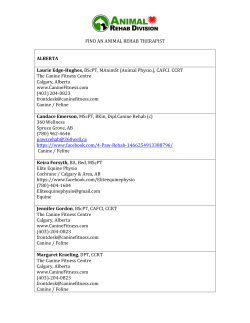 Find an Animal Rehab Therapist