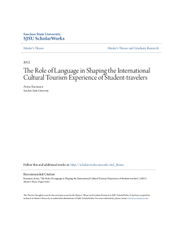 The Role of Language in Shaping the International Cultural Tourism