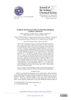 Synthesis and characterization of ammonium phosphate