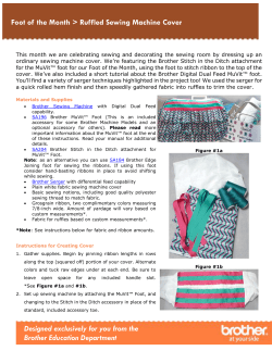 Projects > Foot of the Month > Ruffled Sewing Machine Cover