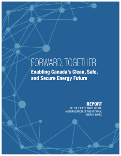FORWARD, TOGETHER &ndash; Enabling Canada`s Clean, Safe, and