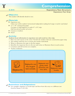 Expository Text Structure - Florida Center for Reading Research