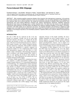 Force-Induced DNA Slippage