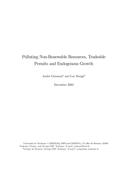 Polluting Non-Renewable Resources, Tradeable Permits and