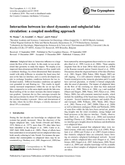 Interaction between ice sheet dynamics and subglacial lake