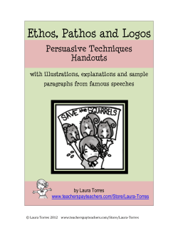 Ethos, Pathos and Logos