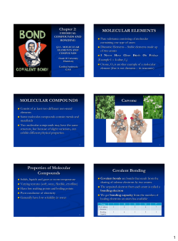 Molecular Elements and Compounds