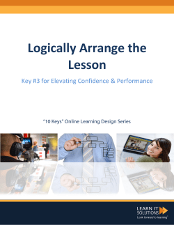 Logically Arrange the Lesson