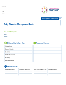 Daily Diabetes Management Book