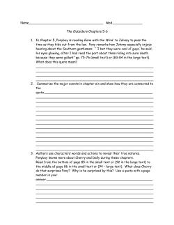 Chapter 5-6 Outsiders questions 2016