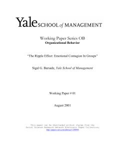 The Ripple Effect: Emotional Contagion In Groups