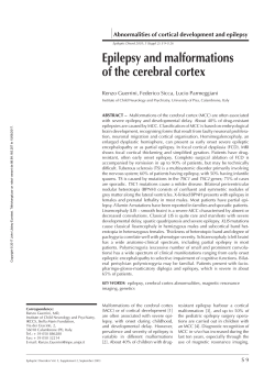 Epilepsy and malformations of the cerebral cortex