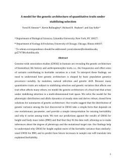 A model for the genetic architecture of quantitative traits under