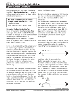 Open Number Line Mats