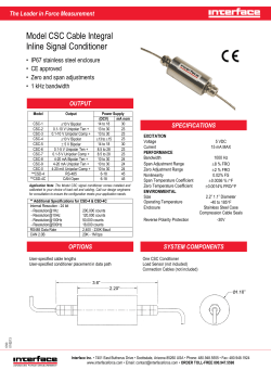 Model CSC Cable Integral Inline Signal Conditioner