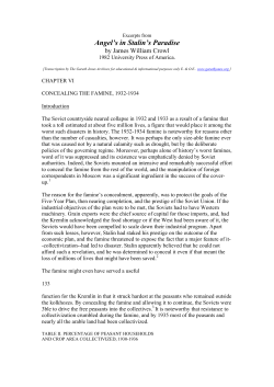 CHAPTER VI - CONCEALING THE FAMINE, 1932