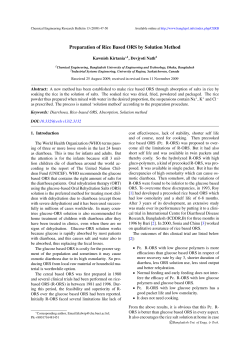 Preparation of Rice Based ORS by Solution Method