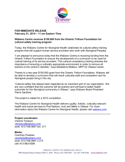 FOR IMMEDIATE RELEASE February 21, 2014 &ndash; 11 am Eastern