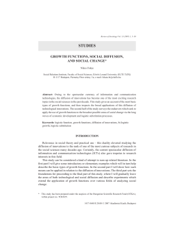 Growth functions, social diffusion, and social change
