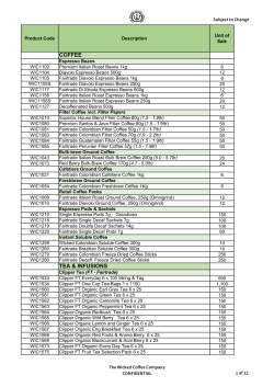 Product List - The Wicked Coffee Company