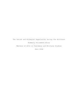 The Danish and Norwegian Experiences during the Holocaust
