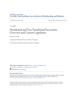 Presidential and Vice Presidential Succession
