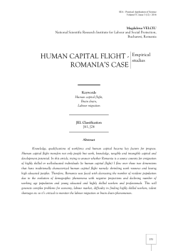human capital flight - romania`s case