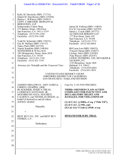 Holloway v. Best Buy Co. - Third Amended Complaint