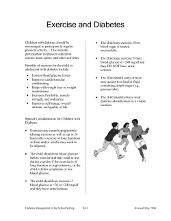 Exercise and Diabetes