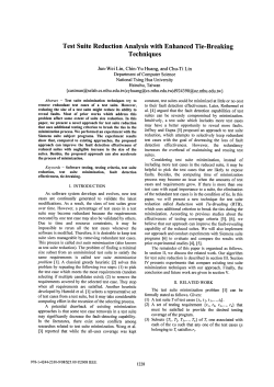Test Suite Reduction Analysis with Enhanced Tie