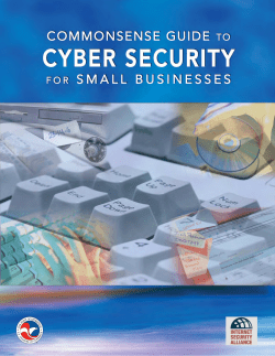 Common Sense Guide to Cyber Security for Small Businesses.