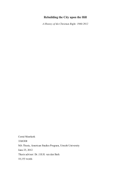 Rebuilding the City upon the Hill