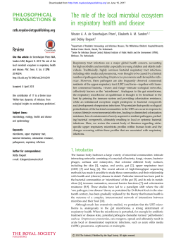 The role of the local microbial ecosystem in respiratory health and
