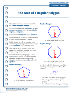 The Area of a Regular Polygon