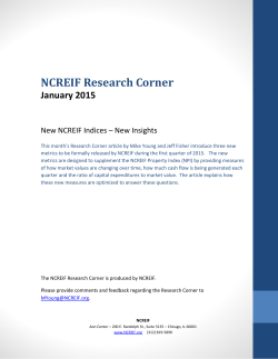 NCREIF Research Corner