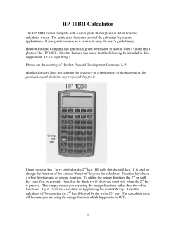 HP 10BII Calculator