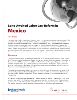 Long-Awaited Labor Law Reform in Mexico